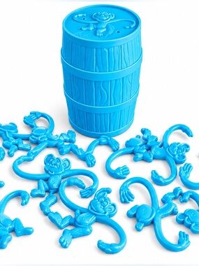 Barrel of Monkeys Blue Classic Game Blue Barrel + 9 Monkeys